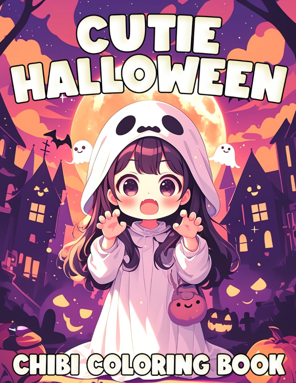 Cutie Halloween - Chibi Coloring Book: Cute Spooky Coloring Pages Featuring Kawaii Characters, Eerie Scenes, and Adorable Horror-Inspired Designs for Adults