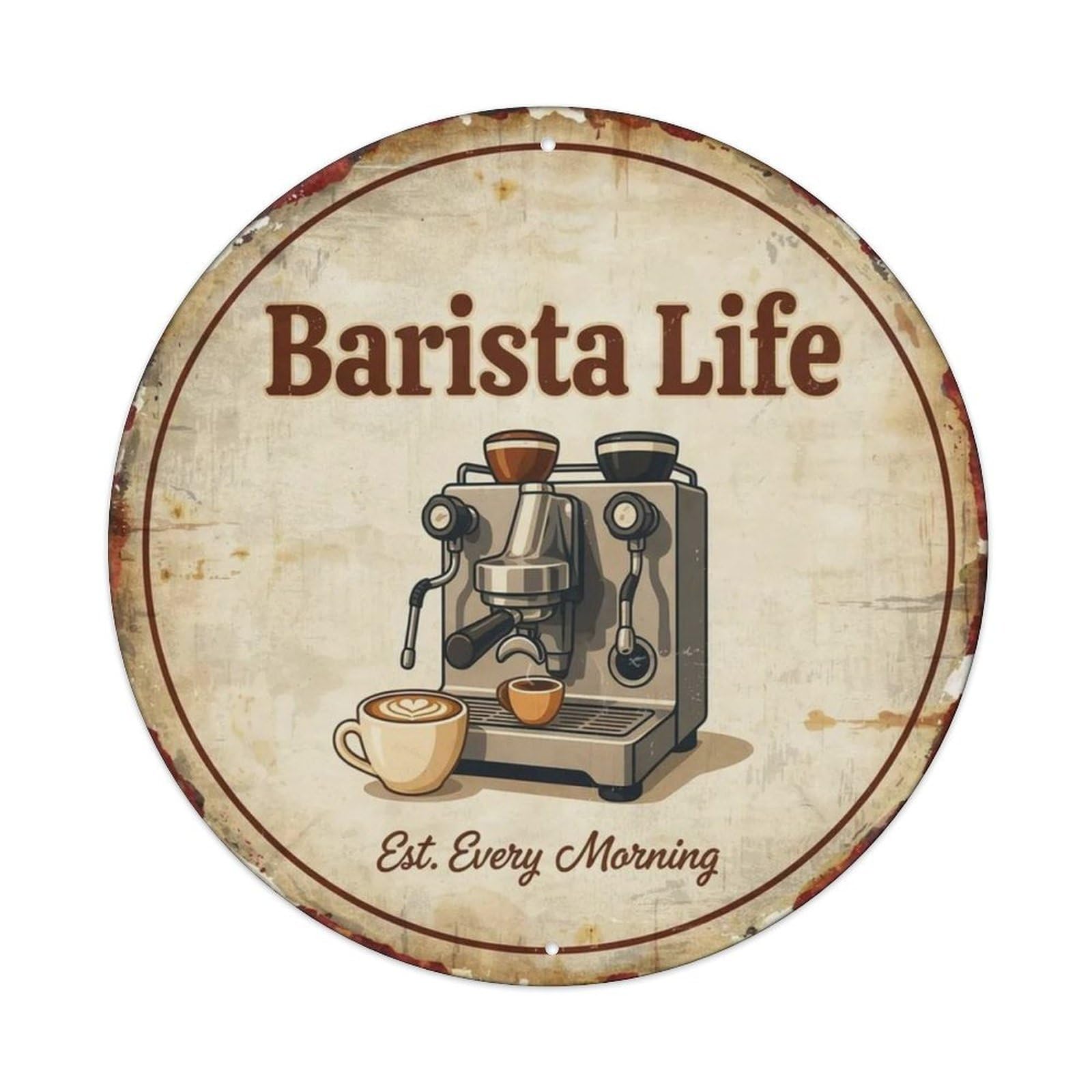 Barista Life Metal Tin Sign Plaque