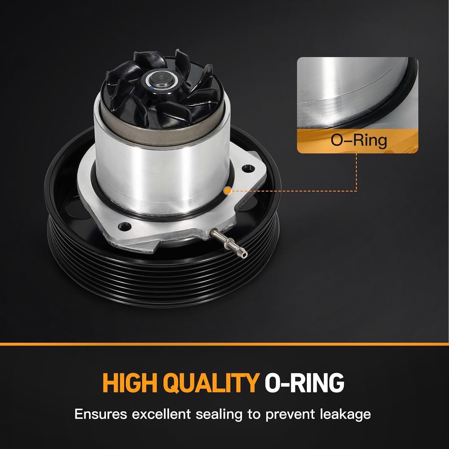 Engine Water Pump with O-Ring Compatible with Porsche Cayenne 3.6L 2011-2014 2016-2017, Cayenne 3.0L 2015, for Volkswagen Touareg 3.6L 2011-2017#Replace 95810603300