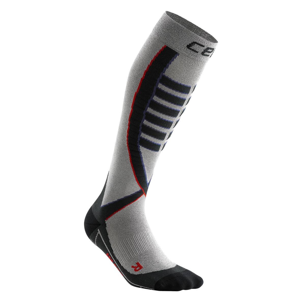 CEPObstacle Run Men's Compression Socks, Silver