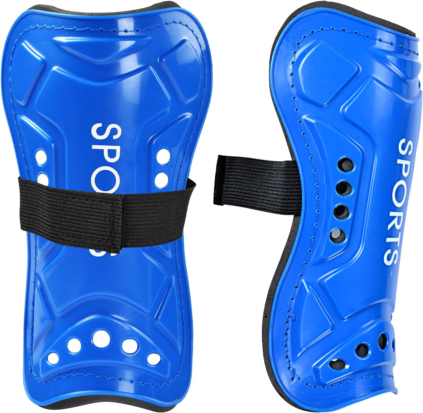 4 Pair Youth Soccer Shin Guards, Football Knee Shin Guards with Adjustable Double Straps, Shin Pads Protector Child Calf Protective Gear Soccer Equipment for 4-12 Old Kids, Teenagers, Boys, Girls : Sports & Outdoors