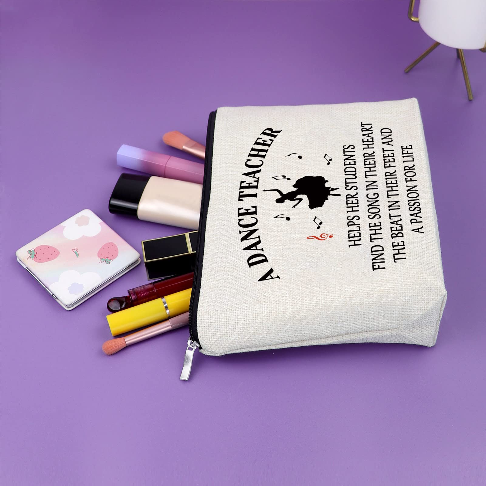 Sazuwu Dance Teacher Gifts: Makeup Bag & Travel Pouch for Women - Appreciation, Birthday, Thank You & Holiday Gifts