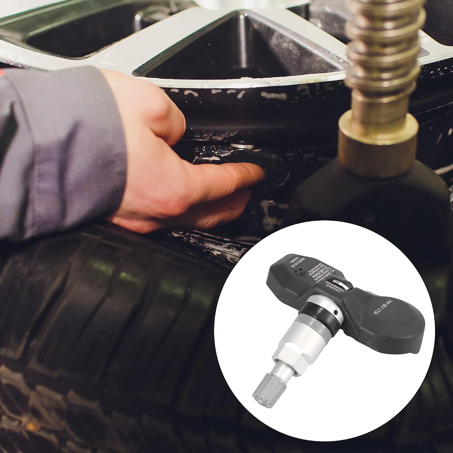 X AUTOHAUX 7PP907275F Tire Pressure Monitoring System Sensor TPMS Sensor 433MHz for Audi RS4 R8 A6 RS7 A4 Q7 S4 S6