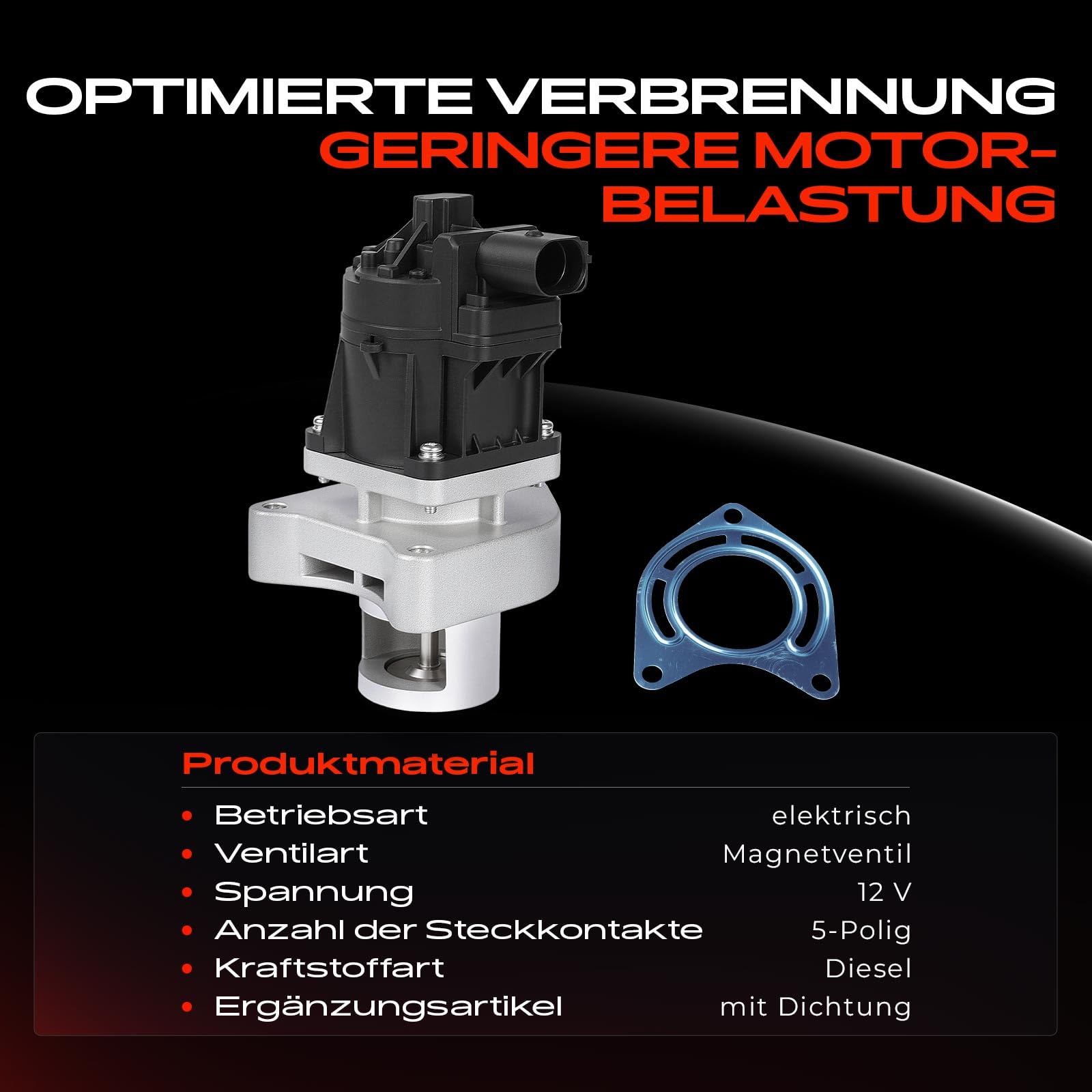 Frankberg Valvola EGR (Electronic Gas Recirculation) per motori diesel | Compatibile con: Captiva C100 C140, Orlando J309, Cruze Hatchback J305, Antara L07, Cruze Station Wagon J308, Cruze J300
