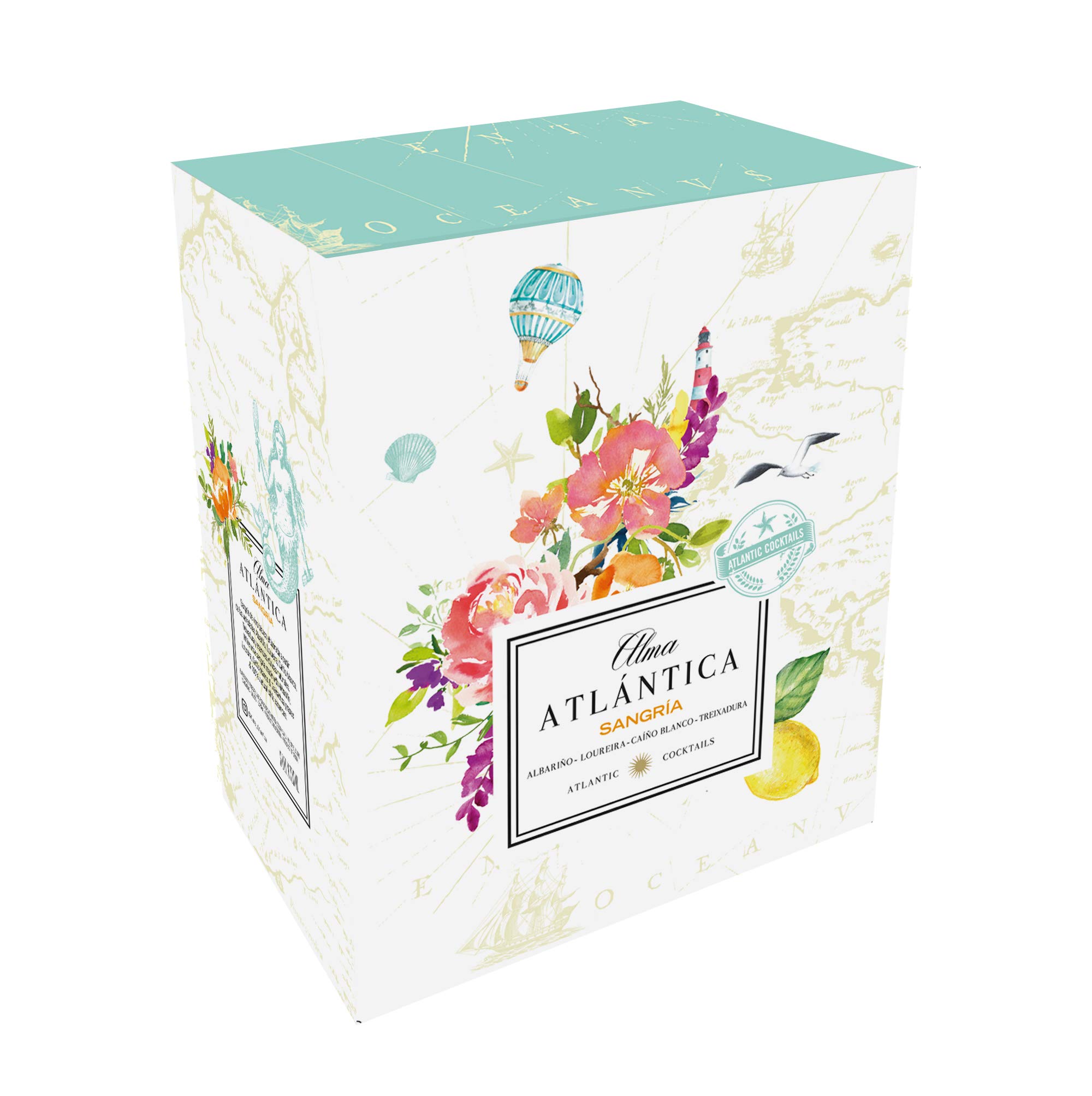 Alma Atlántica Sangría Blanca premium - Caja con 6 x 750 ml