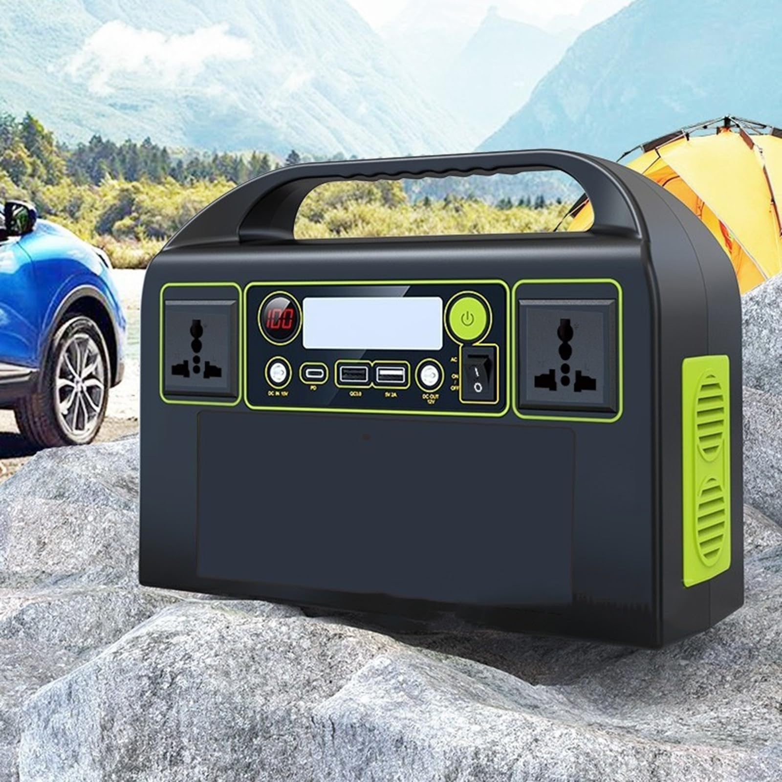 Alimentatore per Esterni 220V ad Alta Potenza 300W Alimentatore per accumulo di energia 90000mAh per Soddisfare Le tue Esigenze di Ricarica all'aperto, Ecologico