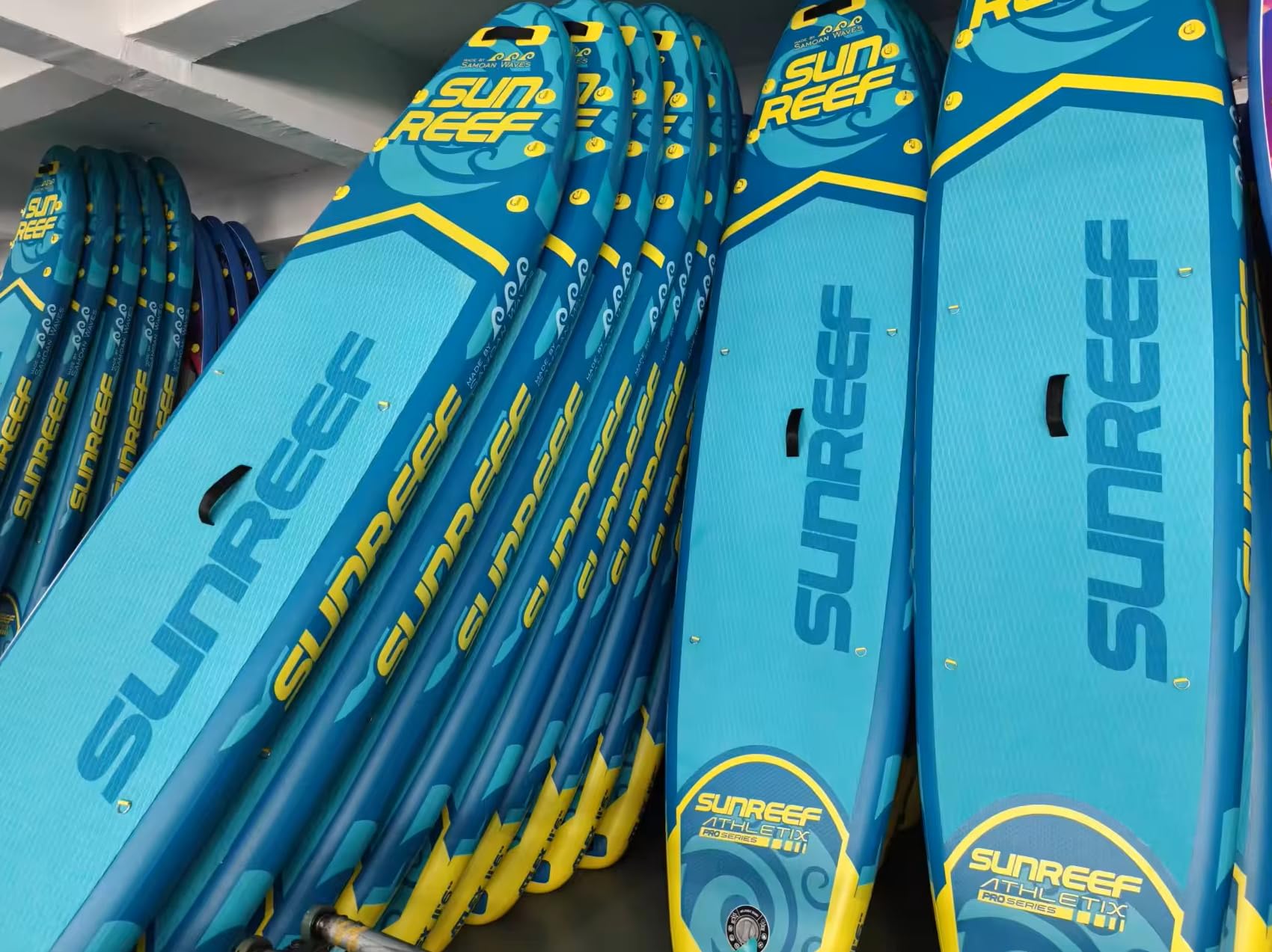 SUNREEF SUP 350cm 200kg Stand UP Paddle Board Sitz Set Surfboard aufblasbar 2in1 Blau