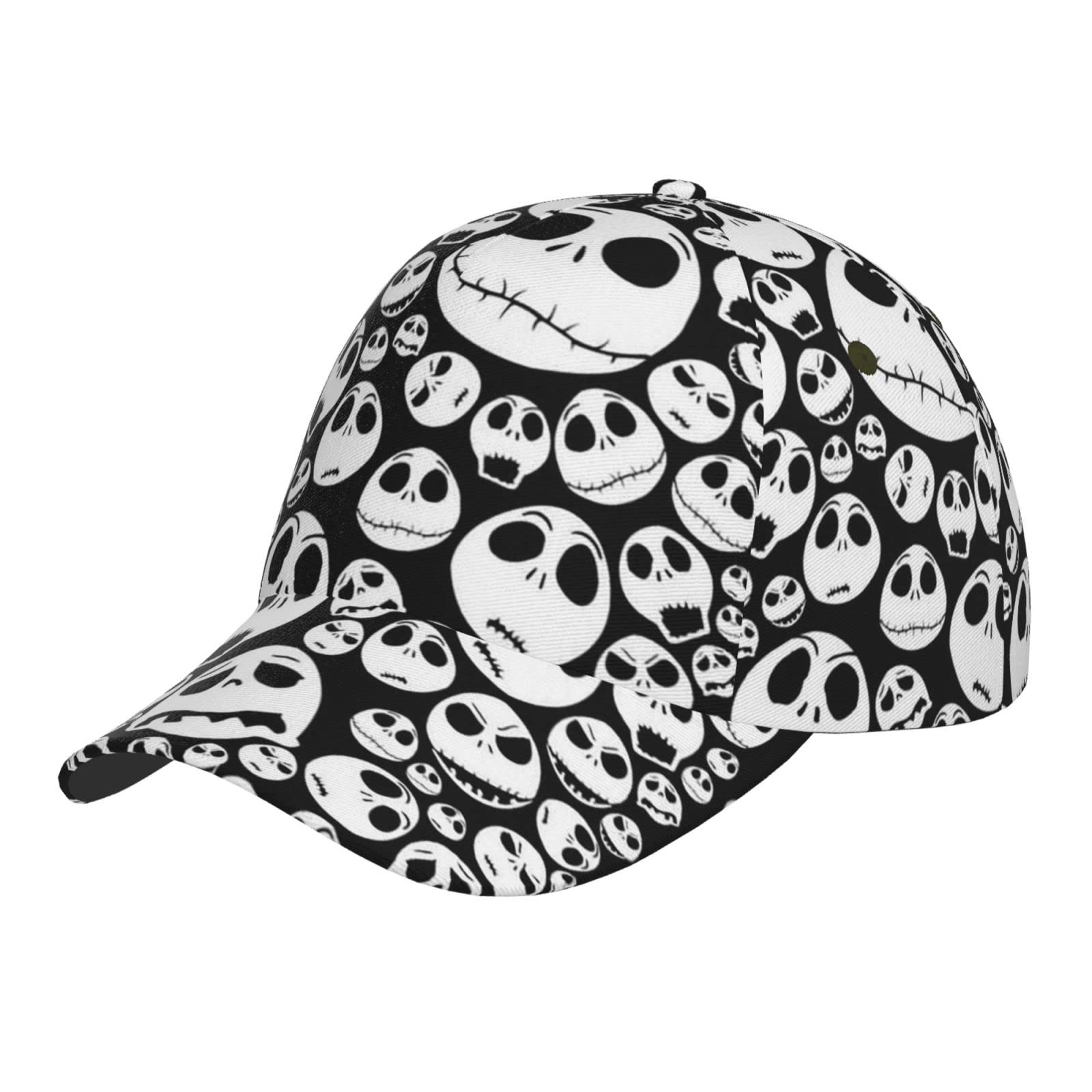 LKUZLOHJack Skellington Hat for Men Sport Baseball Cap Trucker Adjustable Dad Hat for Outdoor