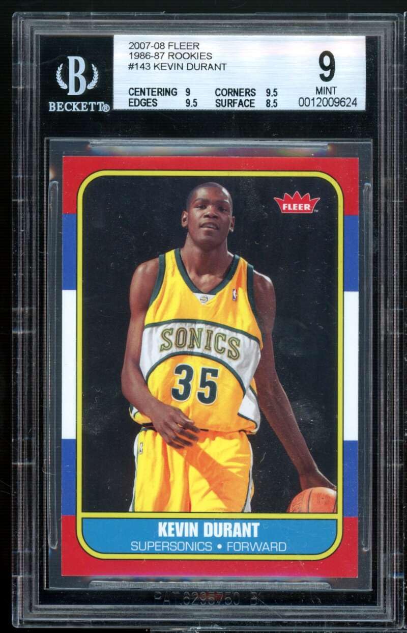 Amazon.com: Kevin Durant Rookie Card 2007-08 Fleer 86-87 Rookies 