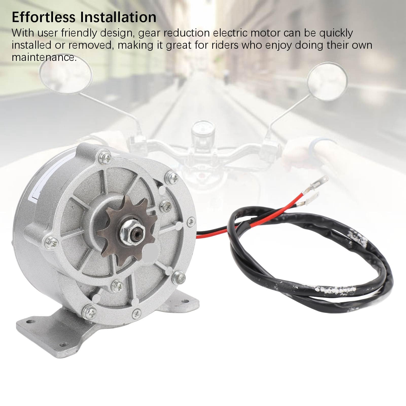 Getriebemotor, MY7618 24 V 650 W Reduktionsmotor 3150 RPM Reduktion Elektromotor für Elektrofahrrad Kleine Motorrad Landwirtschaftsmaschinen