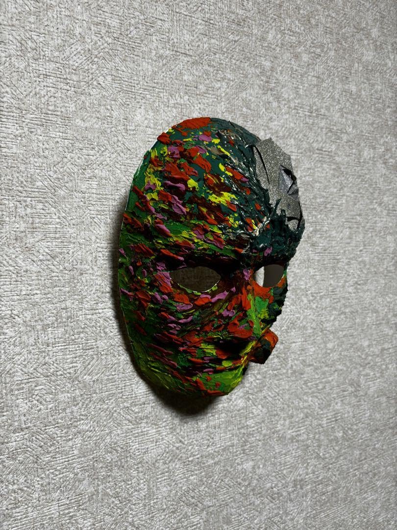 テクスチャーアートモダン現代アートオブジェお面アクリルEarth テクスチャーアートモダン現代アートオブジェお面アクリルEarth