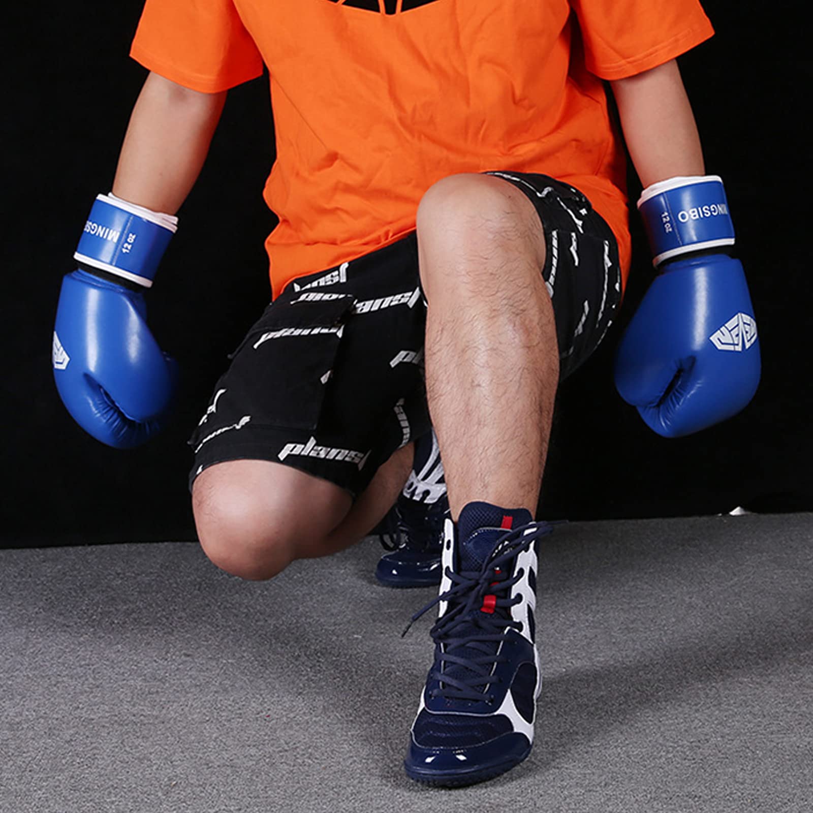 LZQpearl Stivali da Boxe, Scarpe Wrestling Superiori, Uomo Donna Scarpe da Ginnastica, Scarpe da Ginnastica per da Combattimento L'allenamento MMA Muay Thai Arti Marziali