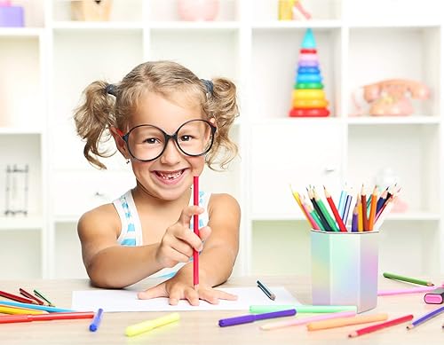 Vista 135 de WAVEYU - Portalápices bonito para escritorio, decoración de escritorio para niñas y mujeres Flor negra