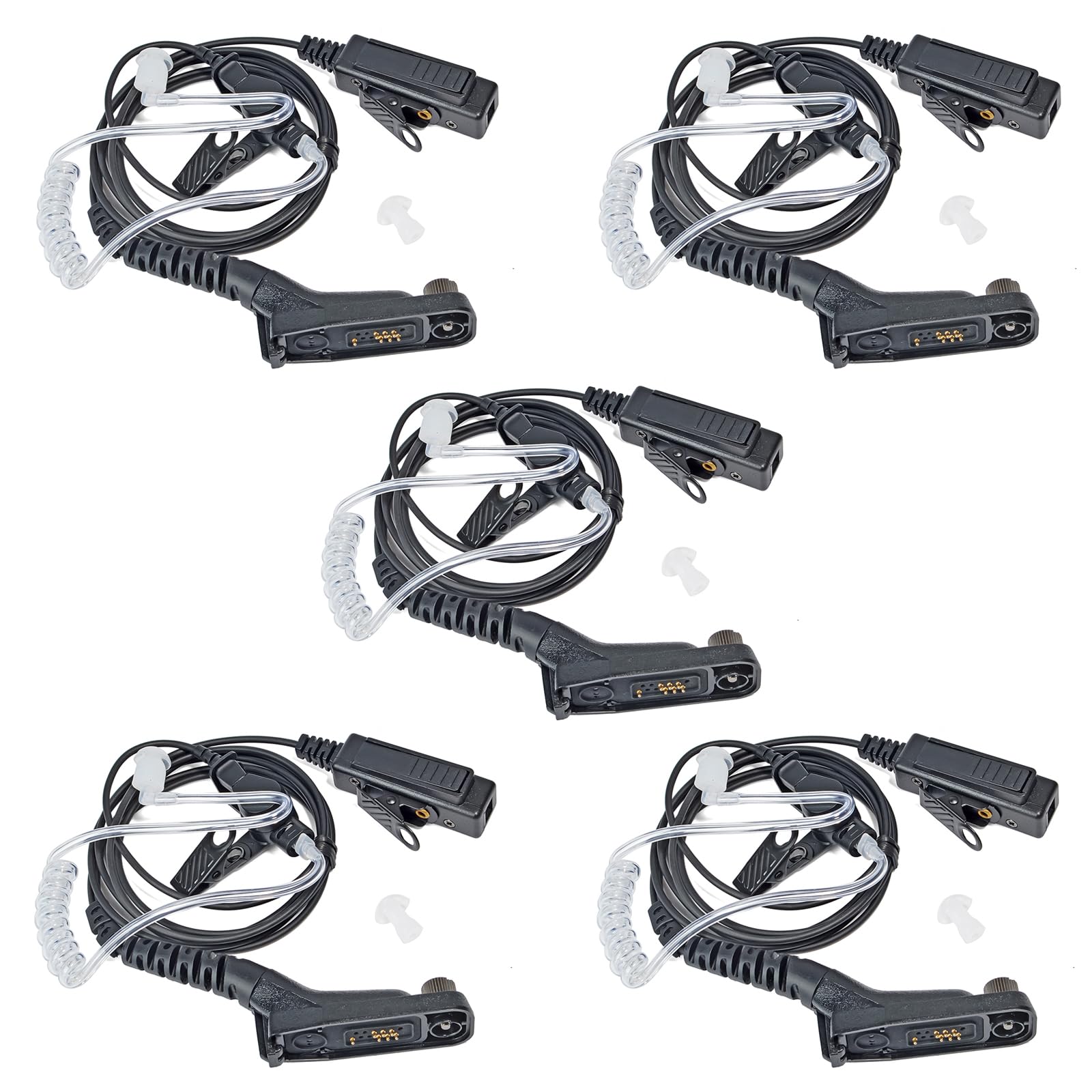 Multi-Pin Funkgeräte Headset mit Mikrofon PTT | kompatibel mit Motorola DP3400 DP4400 DP4800 DGP4150 XiR-P8200 Xpr-6300, bidirektionales Radio