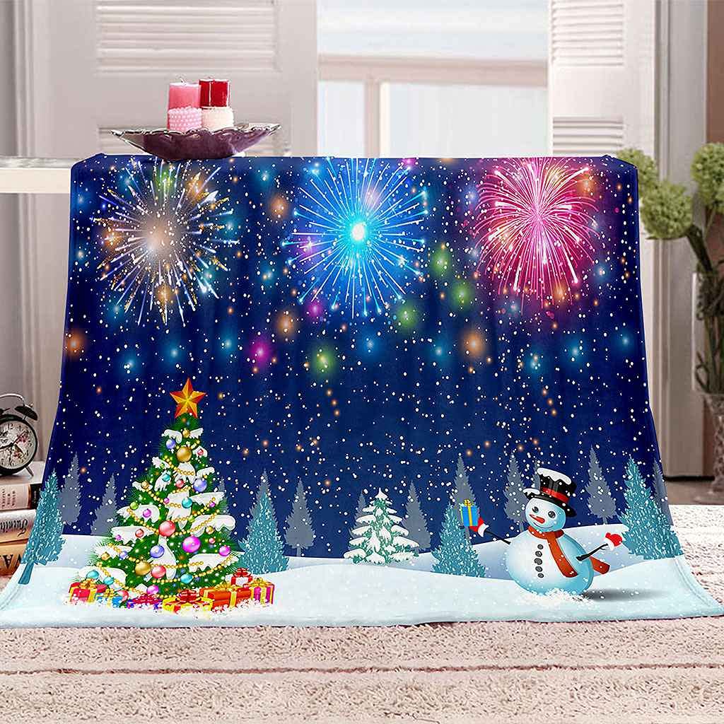 Couverture de Noël flanelle douce pour sublimer votre canapé en hiver