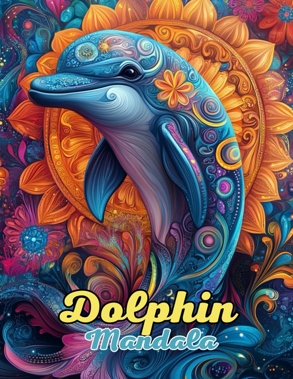 Dolphin Mandala Coloring Book: Beautiful and Intricate Animal Mandalas for Relaxation and Creativity: Discover Over 60 Pages of Unique Dolphin-Inspired Mandalas for Stress Relief and Mindful Coloring