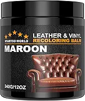 STARTSO WORLD Bálsamo de recoloração de couro 340 g - Kit de reparo de couro para restaurar móveis, sofás, assentos de carro, roupas, restaurar a cor para arranhar e desbotar, (marrom)