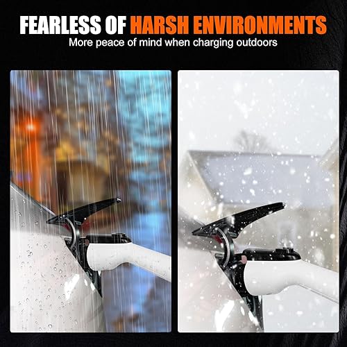 Miniatura 5 de Cargador de vehículo eléctrico de nivel 1 y nivel 2, cargador de coche eléctrico portátil SAE J1772 de 16 amperios 110-240 V, corriente ajustable