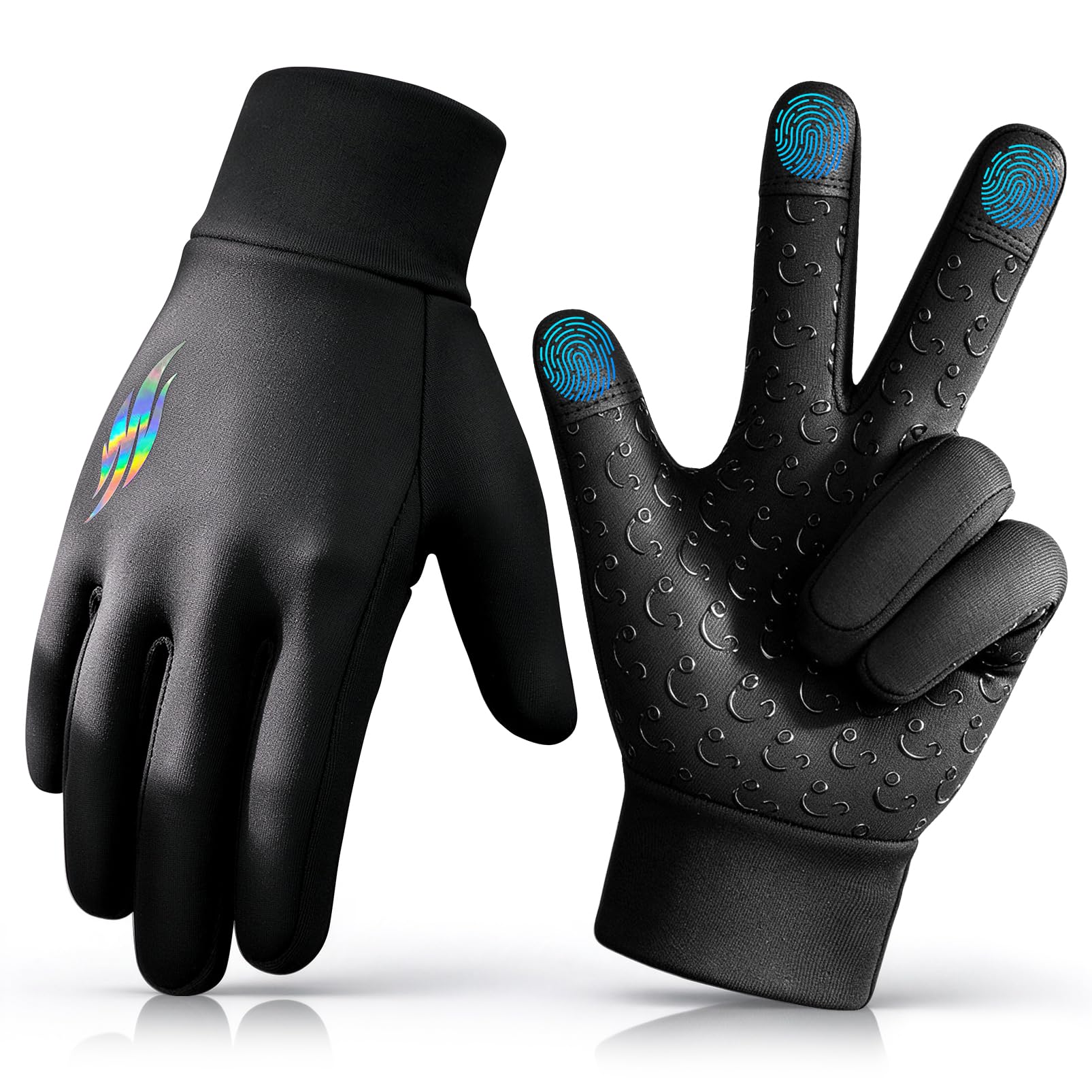 EEFOW Kinder Winterhandschuhe Warm Wasserdicht Touchscreen | Anti-Rutsch Winddicht Schneehandschuhe Skihandschuhe Fahrradhandschuhe für Jungen Mädchen 4-14 Jahre