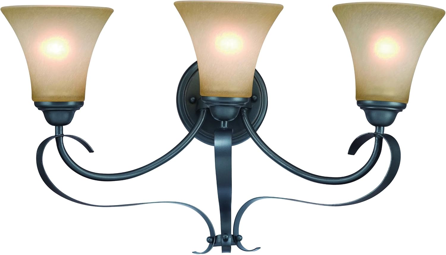 Hardware House 10-1882 Palermo 3-Light Bath or Wall Light, Classic Bronze