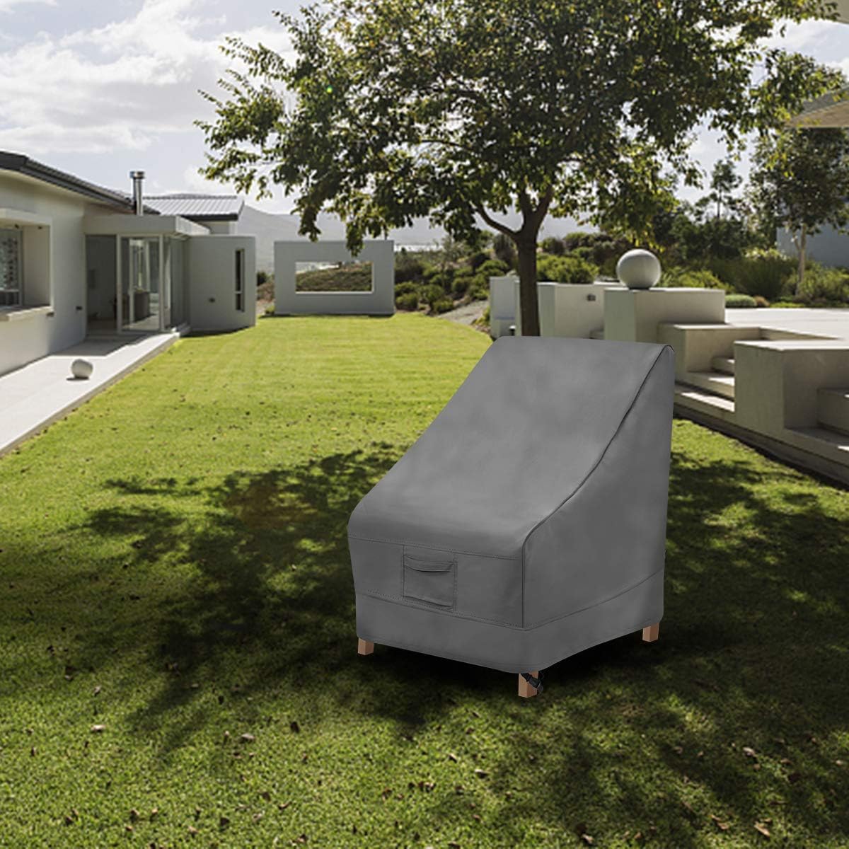 Vailge High Back Patio Chair Cover,100% Waterproof Veranda Chair Covers,600D Heavy Duty High-Back Chair Outdoor Patio Furniture Cover-35 L x 28W x 35" H , Grey : Everything Else