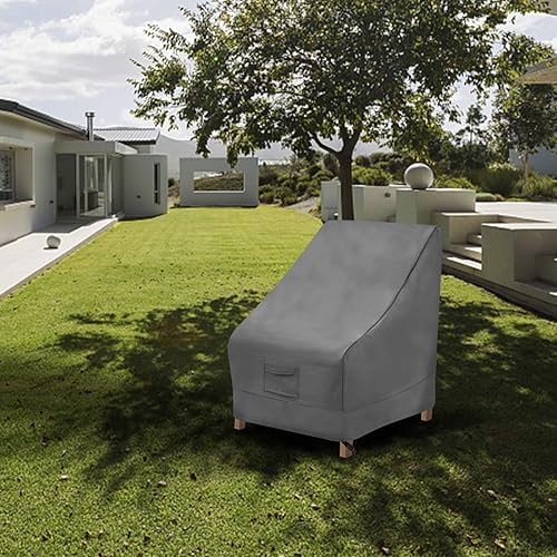 Miniatura 7 de Vailge Fundas para sillas de respaldo alto para exteriores, fundas impermeables para sillas de patio, 600D, resistentes al viento, fundas para