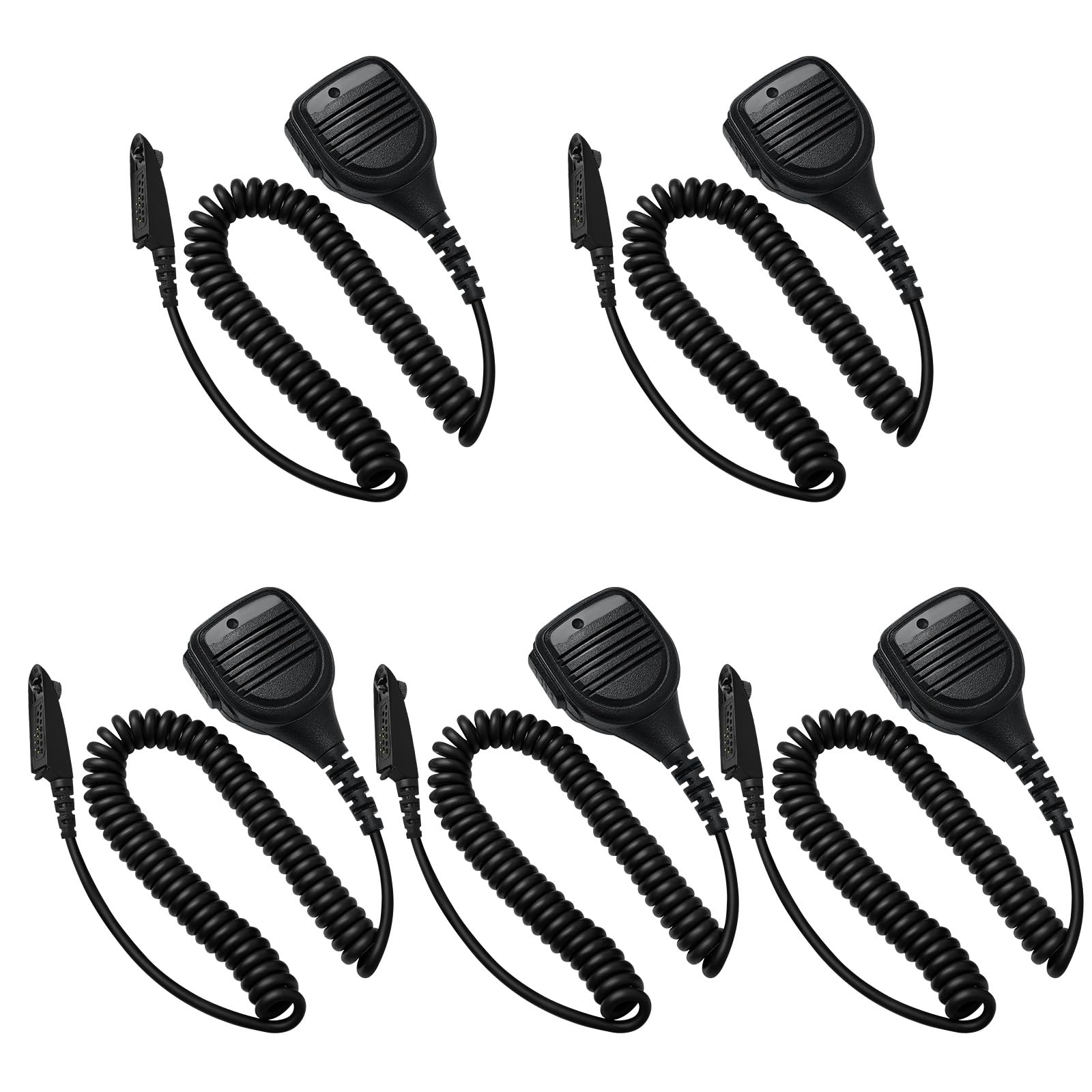 Akoree PMMN4021A - Micrófono de hombro con altavoz, PMMN4021 compatible con Motorola HT750 HT1250 HT1550 PR860 MTX850 MTX8250 PRO7150 PTX760 GP340 GP280 GP328 GP330 con 3 Conector de audio de .5 mm
