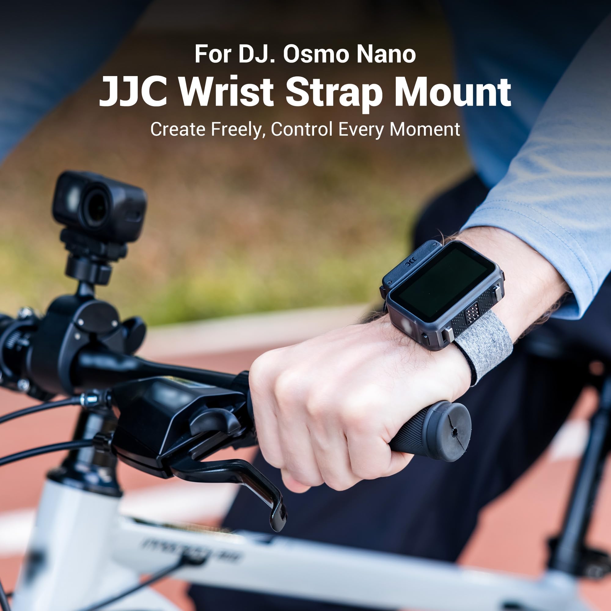 JJC Magnetische Halterung Handgelenk für DJI Osmo Nano Multifunktionales Vision Dock,Osmo Nano Armband Magnet Adapter für Display,16–25cm Verstellbare Schnellverschluss Band für Live-Bild & Vlogging