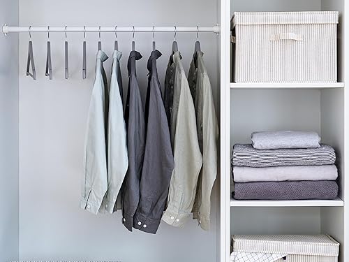 Miniatura 7 de StorageWorks Percha de madera para abrigos, perchas de madera para ropa, paquete de 30 unidades, color gris, perchas de madera natural para abrigos,