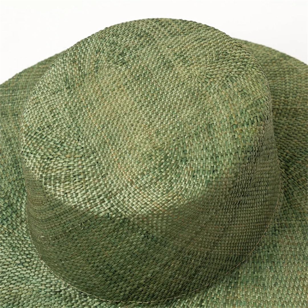 Sommer-Sonnenhut für Erwachsene, breite Sonnenkappe, flache Oberseite, Strohhut, Outdoor, Sonnenschutz, Strandkappe, Panama-Hüte