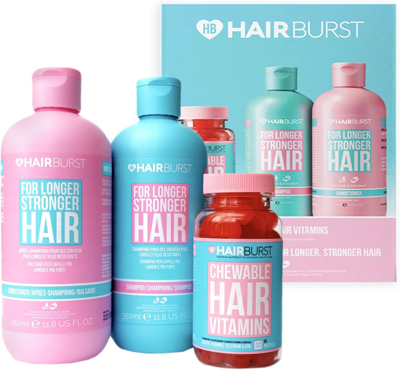 – Biotin Gummies and Shampoo & Conditioner Set for Hair Growth - Chewable Vitamins to Reduce Breakage and Promote Healthier Hair - Thickening Treatment for All Hair Types