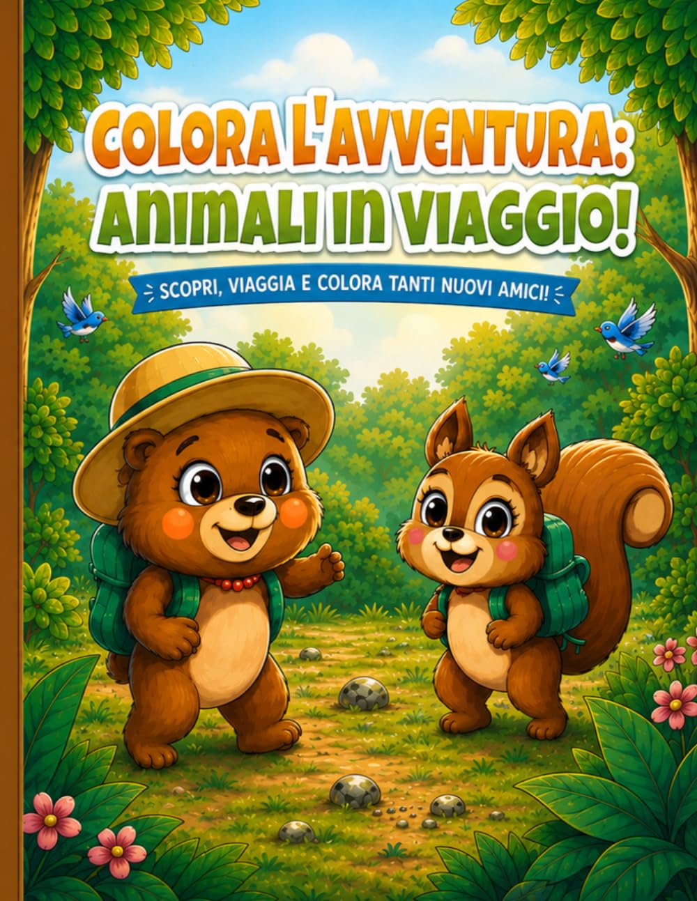 Colora l'Avventura: Animali in Viaggio!: Scopri, viaggia e colora tanti nuovi amici!