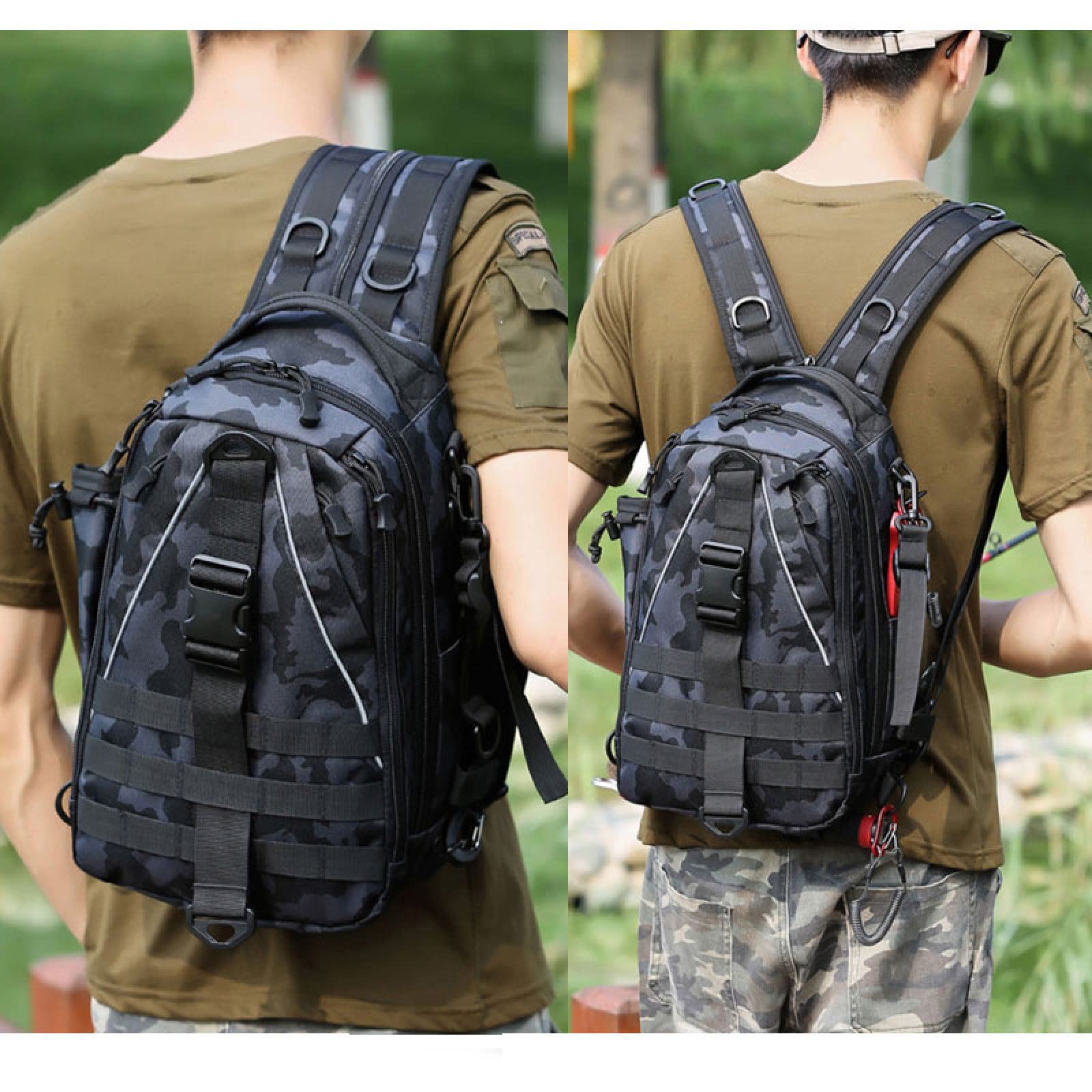 Zaino tattico militare Army Camouflage Molle Borsa a tracolla Sport all'aria aperta Equitazione Escursionismo Campeggio Caccia Zaino impermeabile