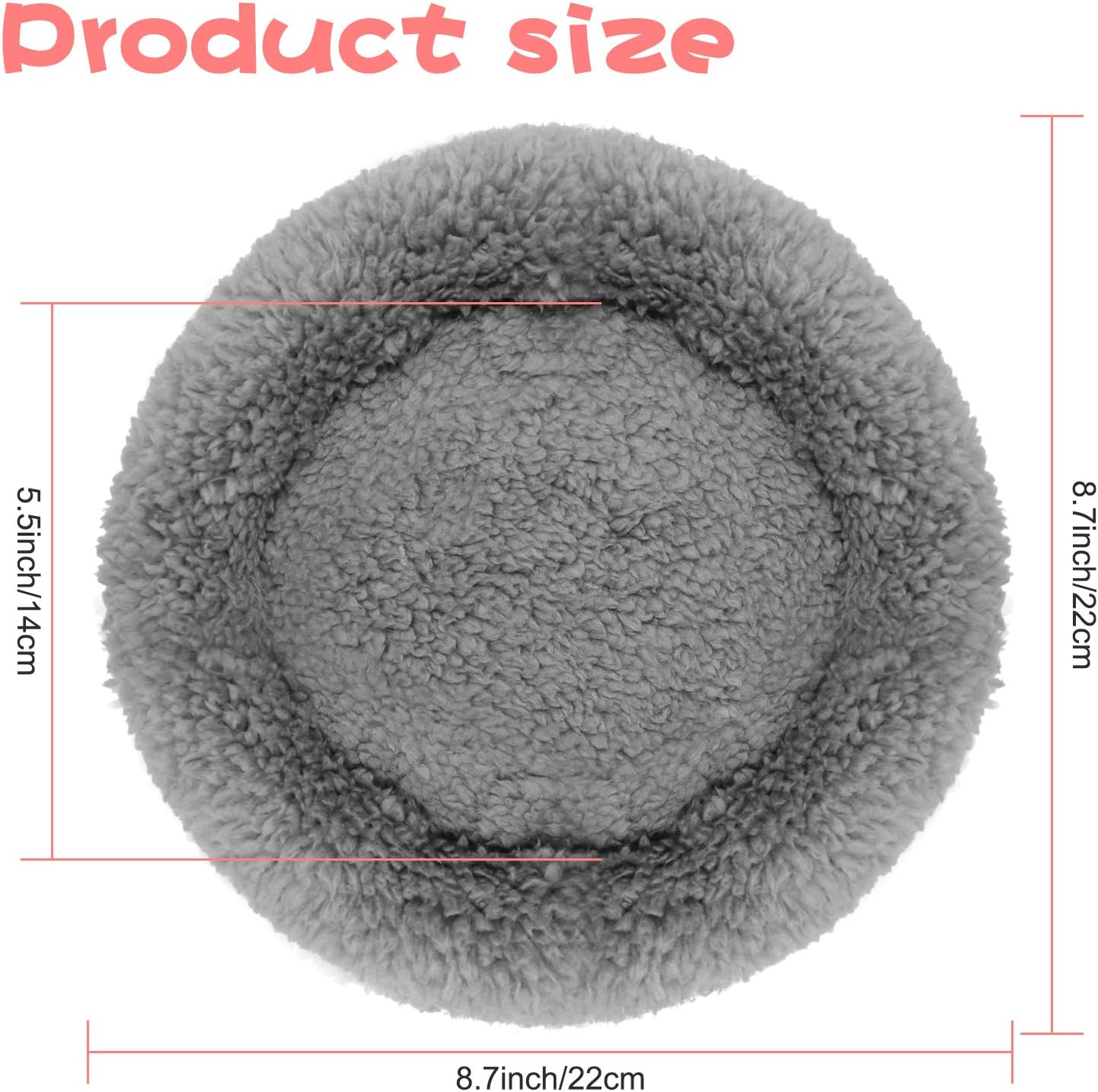 BWOGUE Hamster Bed,Round Velvet Warm Sleep Mat Pad for Hamster/Hedgehog/Squirrel/Guinea Pig/Rats and Other Small Animals : Pet Supplies