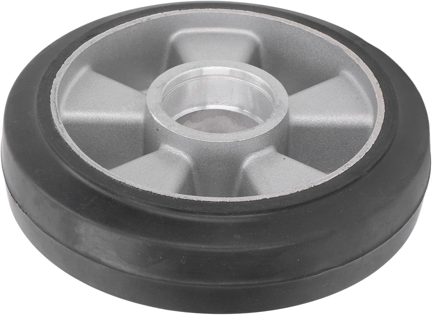 Load Wheel 180x50mm 6204 Bearing Hole, Solid Rubber Replacement Tire for Handcraft Hydraulic Forklift with Steel Hub, High Load Capacity