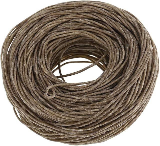 Tnfeeon Wicks for Organic Candles Organic Hemp Wick with 100% Natural Hemp Wick Beeswax Coating Unbleached For Candle Making (Dark)