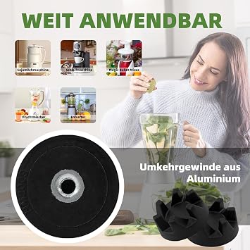 Mixer Coupling for KitchenAid Mixer - Rubber Coupling 9704230 Compatible with KitchenAid Mixer KSB52 KSB5 5KSB52 5KSB5 Stand Mixer Replacement Parts (Set of 3 Mounting Key Included)