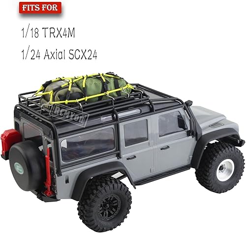 Miniatura 2 de Piezas de actualización RC para 118 TRX4M 124 SCX24, decoración de automóvil sobre orugas, decoración de simulación, red de equipaje, paquete