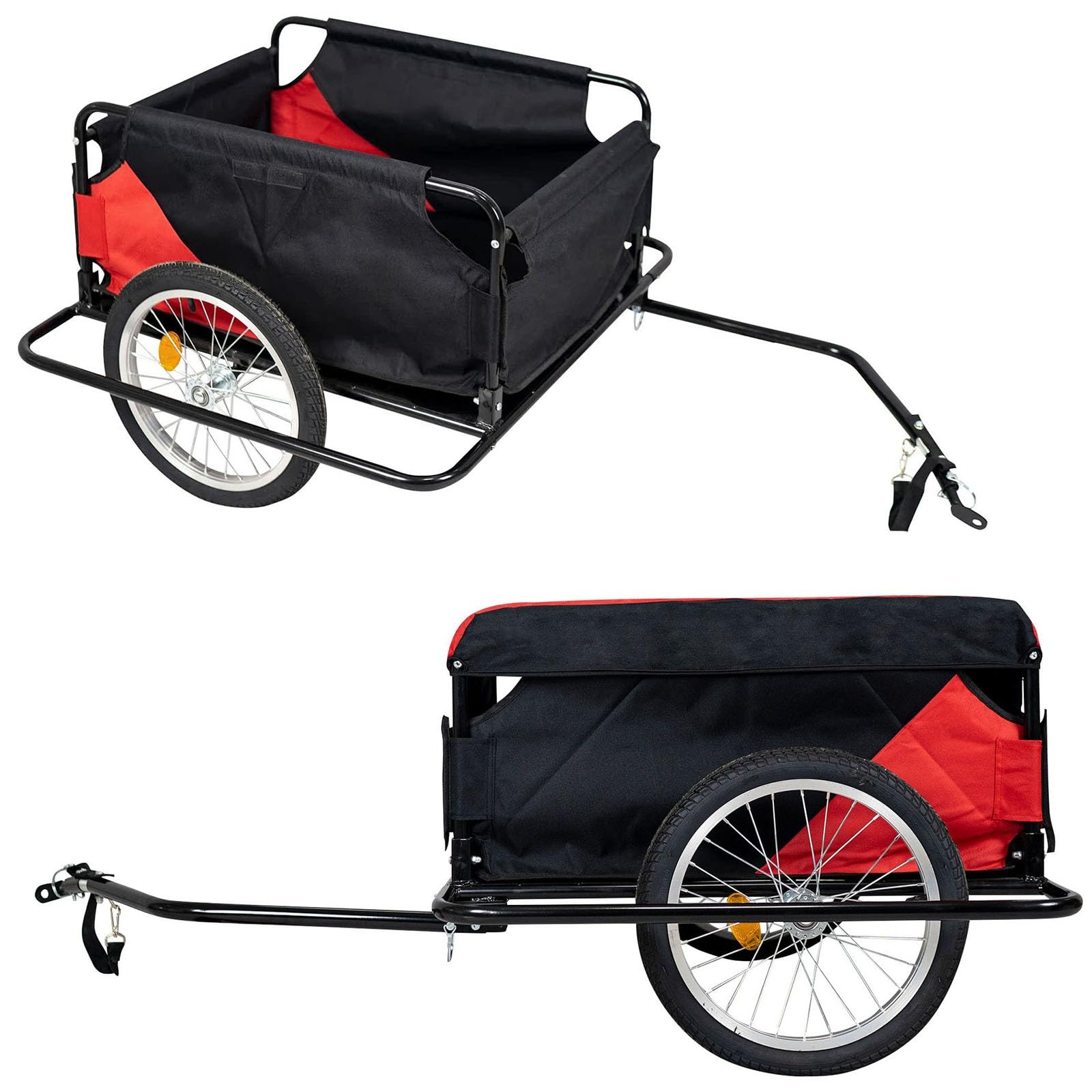 Przyczepka rowerowa 40 kg, składana przyczepka rowerowa Oxford, do przeprowadzek, na kemping, zakupy