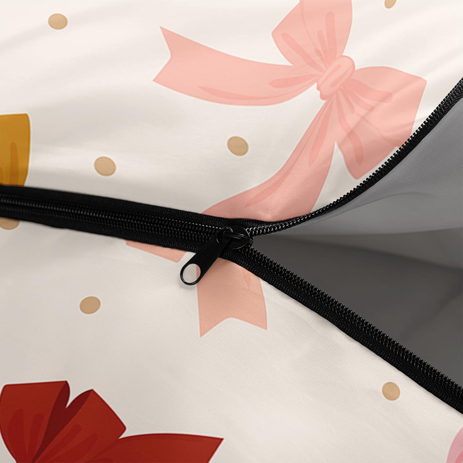 Colorful Bow Sleeping Bag, 3 Season Warm Cool Weather, Hand Drawn Bow Camping Sleeping Bag for Adult, Cute Bowknot Camping Backpacking for Outdoor Traveling Hiking Hunting Gear Equipment