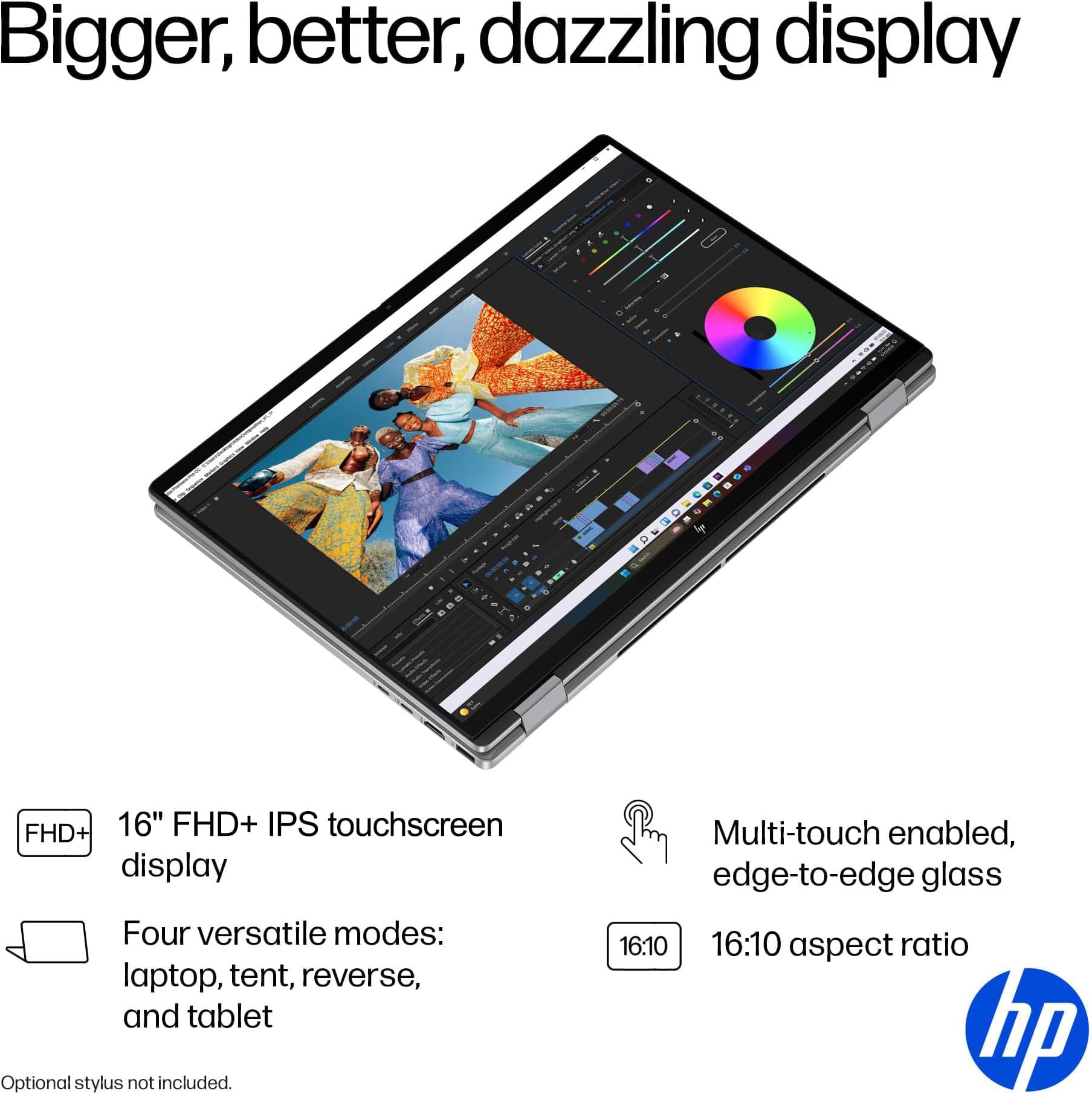 HP Envy 16 Laptop For Creator, Designer (16" 2K Touchscreen 120Hz, NVIDIA GeForce RTX 4060 8GB, Intel 14-Core i7-13700H, 64GB DDR5 RAM, 2TB SSD), Backlit KB, 100% sRGB, IR Webcam, Win 11 Pro, Sliver
