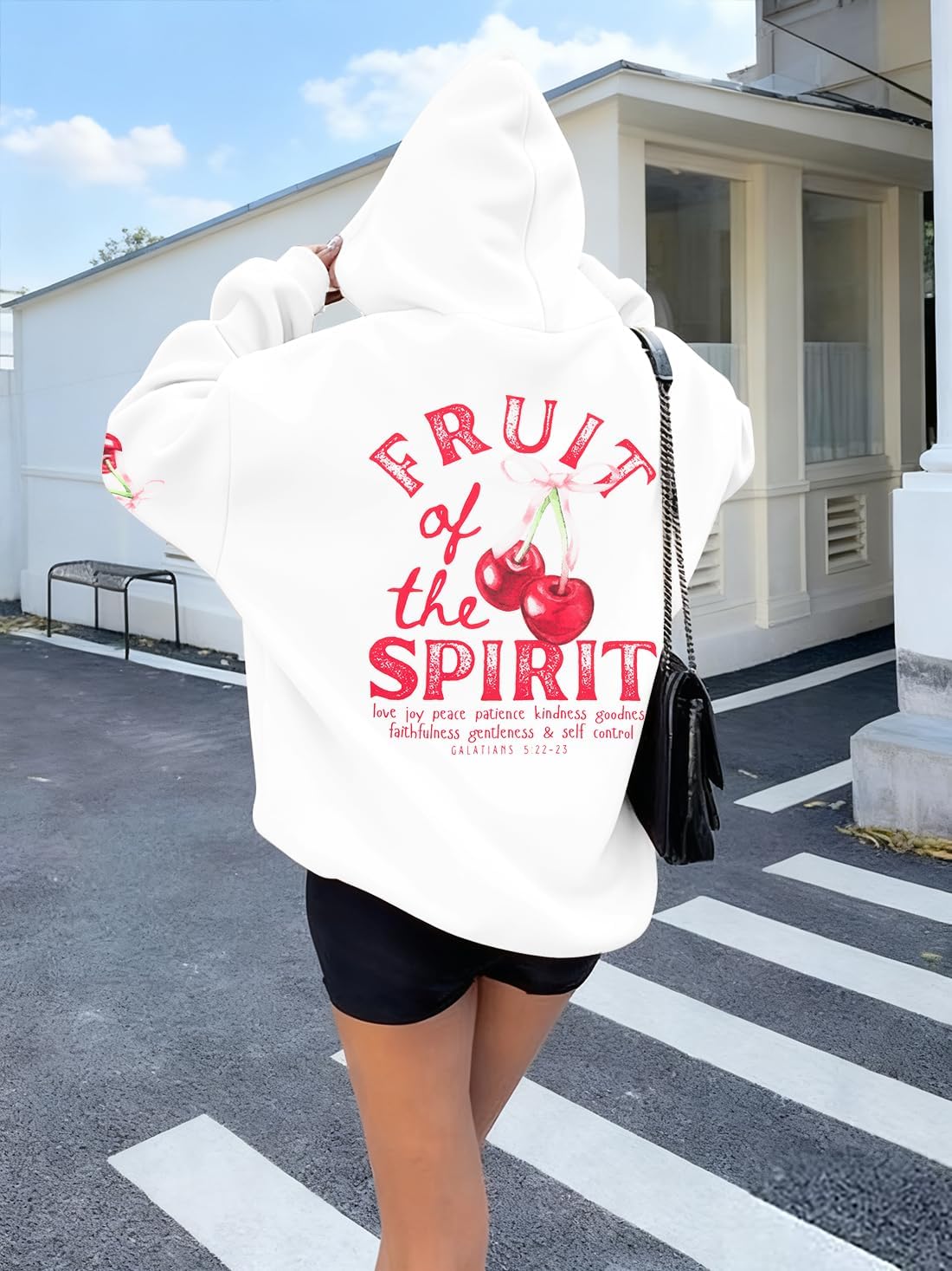 FASHGL Jesus Hoodies for Women Christian Sweatshirts Letter Graphic Faith Sweatshirt Christian Hoodie Long Sleeve Tops - Image 5
