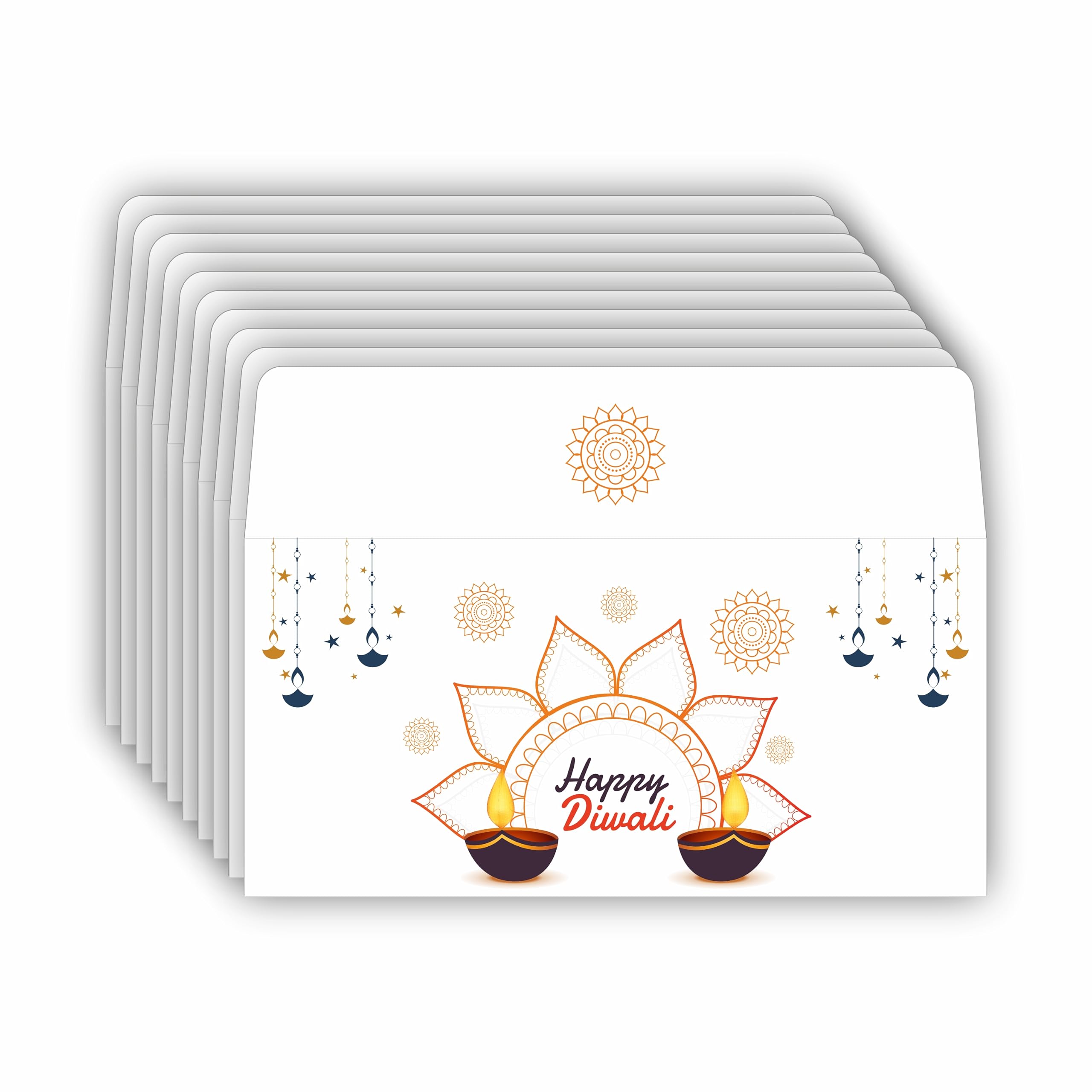 Anne Print Solutions® Pack Of 12 Happy Diwali Envelopes Shagun Lifafa Diwali Greetings Lifafa for Deepawali Exclusive Money Gifting Shagun Envelope Premium Velvet Feel (50)