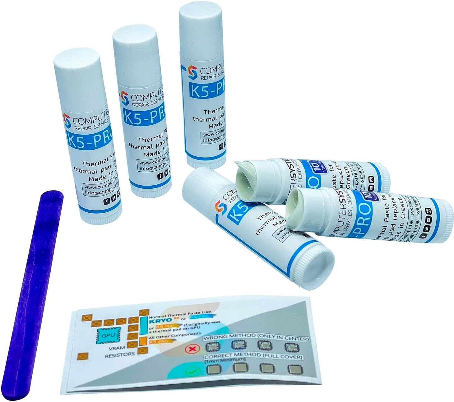 K5 PRO Viscous Thermal Paste for Thermal Pad Replacement, 60g (6x10g), Apple iMac, Sony PS4 & PS3, XBOX, Acer Aspire