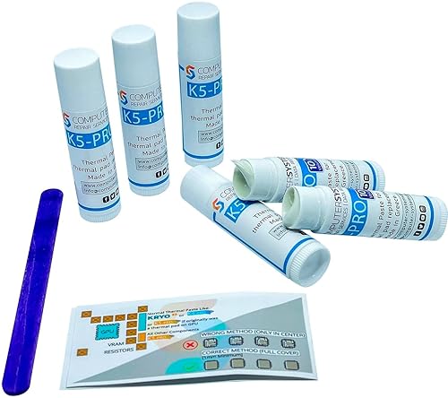 K5 PRO - Pasta térmica viscosa de 6 x 0.35 oz, 2.12 oz para almohadilla térmica, repuesto de almohadilla térmica líquida, compatible con Apple iMac,