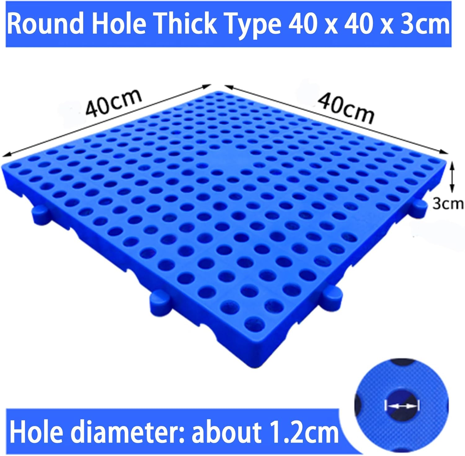Breathable Plastic Pallets, Lightweight Grid Ventilation Tray, Indoor Outdoor Waterproof Storage Grid Pad for Kennel Garden Closets Basement Patio Etc,40x40x3cm
