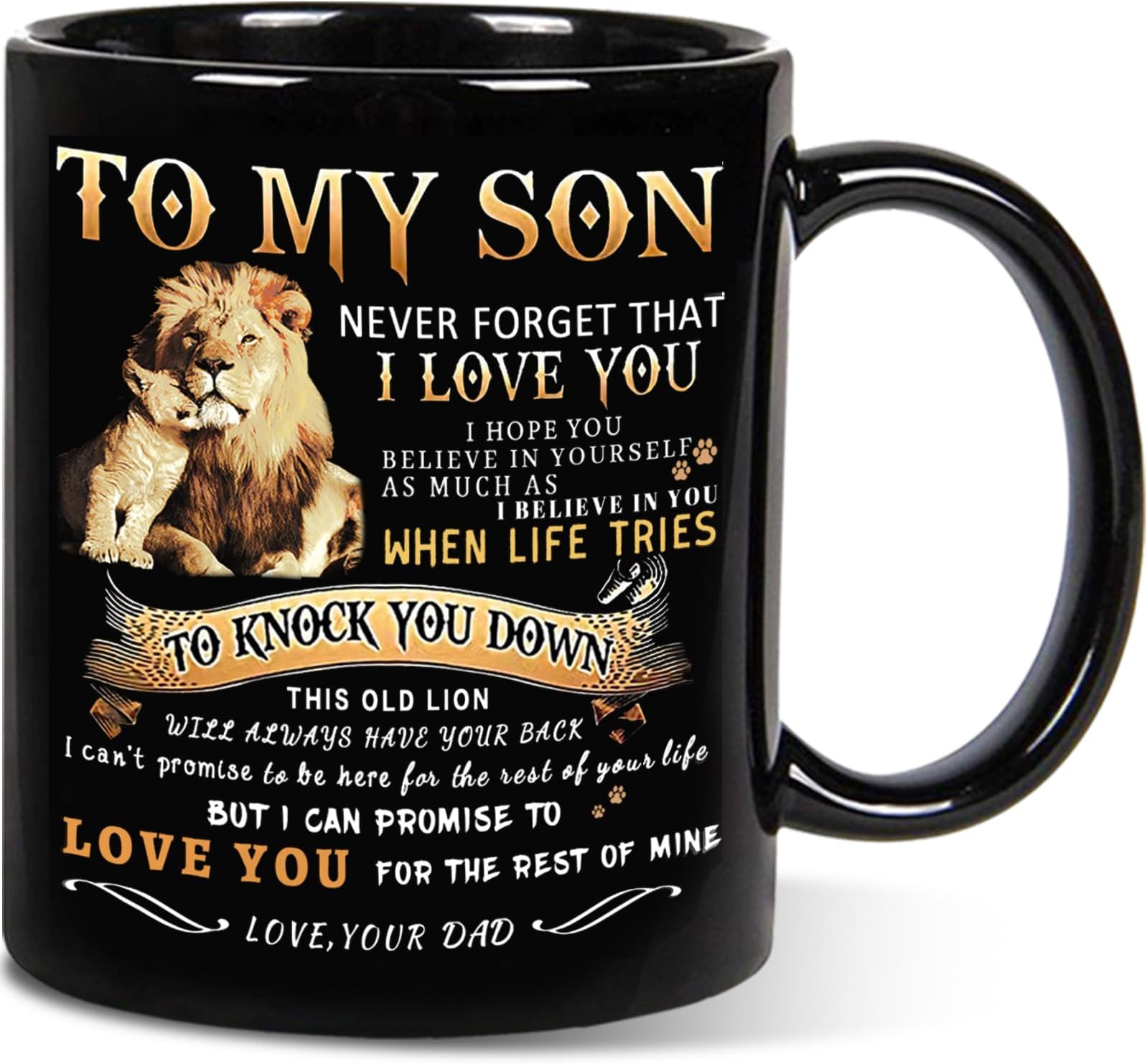 Shqiueos Inspirational Gifts for Son from Dad - to My Son Mug 11oz, Birthday, Graduation, Father's Day Gifts for Bonus Son Adult Christmas Valentines Day Coffee Cup