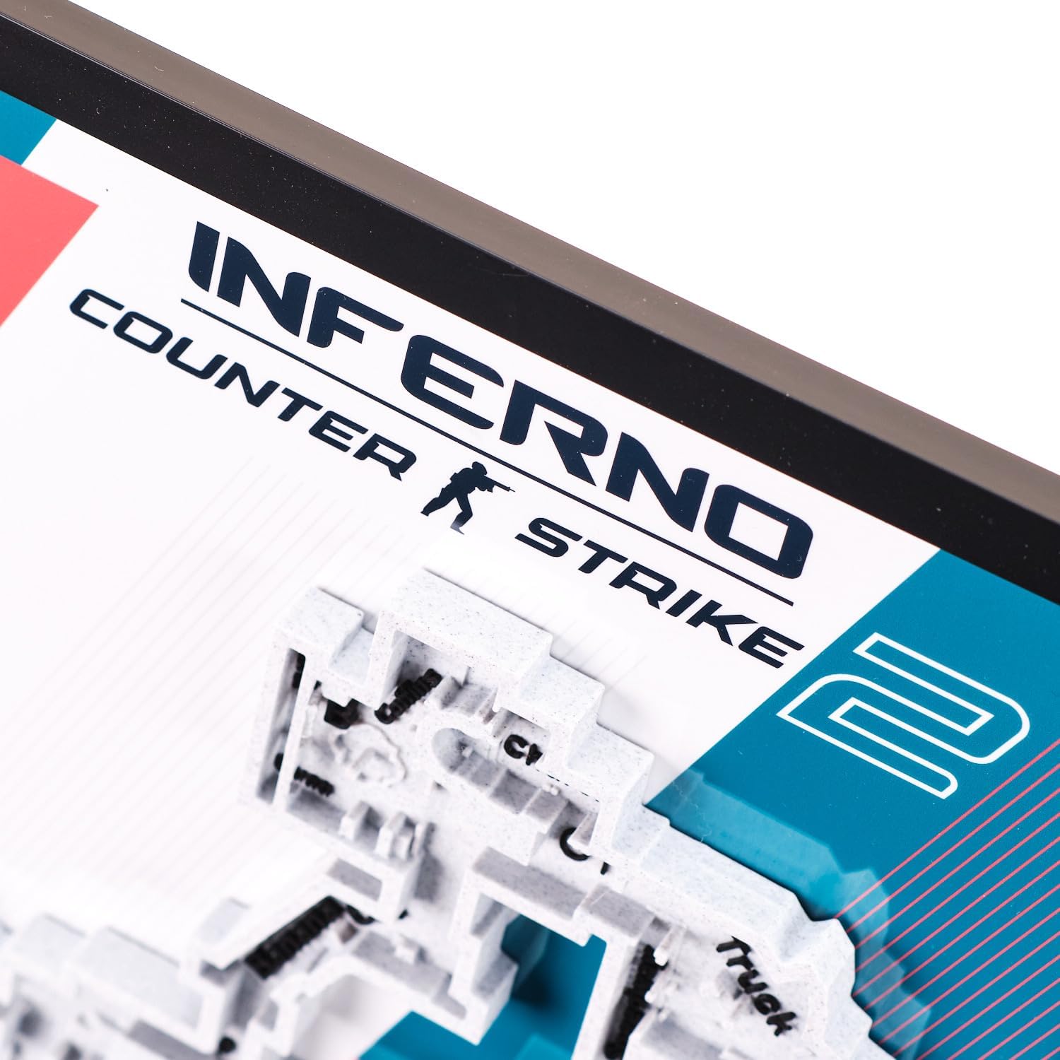 3D Map Plaque from Counter-Strike 2 (CS2) - Framed Wall or Desk Display (Inferno) image 5