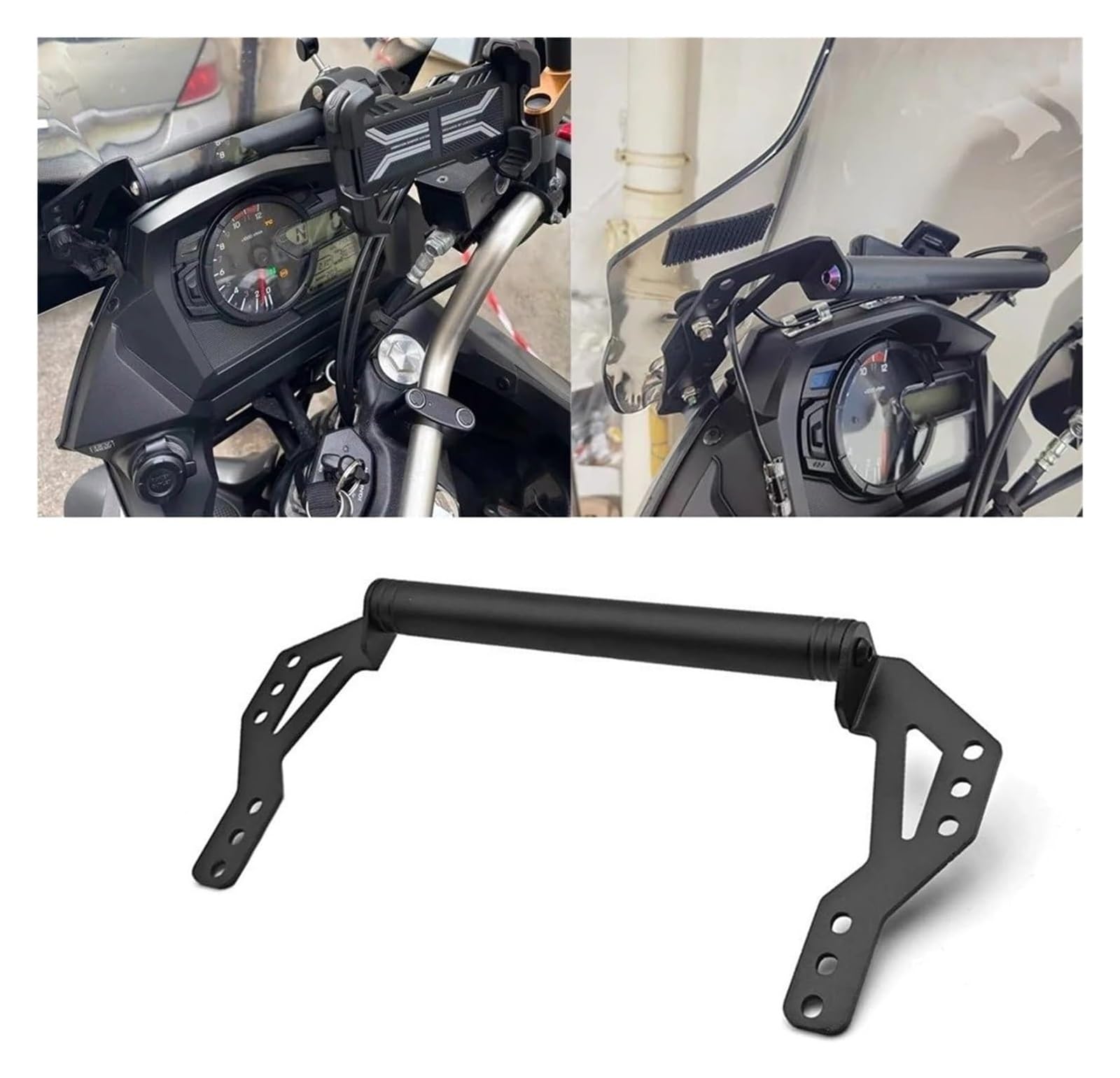 Soporte GPS para teléfono para Vstrom para DL650 para Suzuki para V Strom para DL1000 para DL 650 2014-2020 Soporte De Aluminio para Teléfono con Navegación GPS Parabrisas