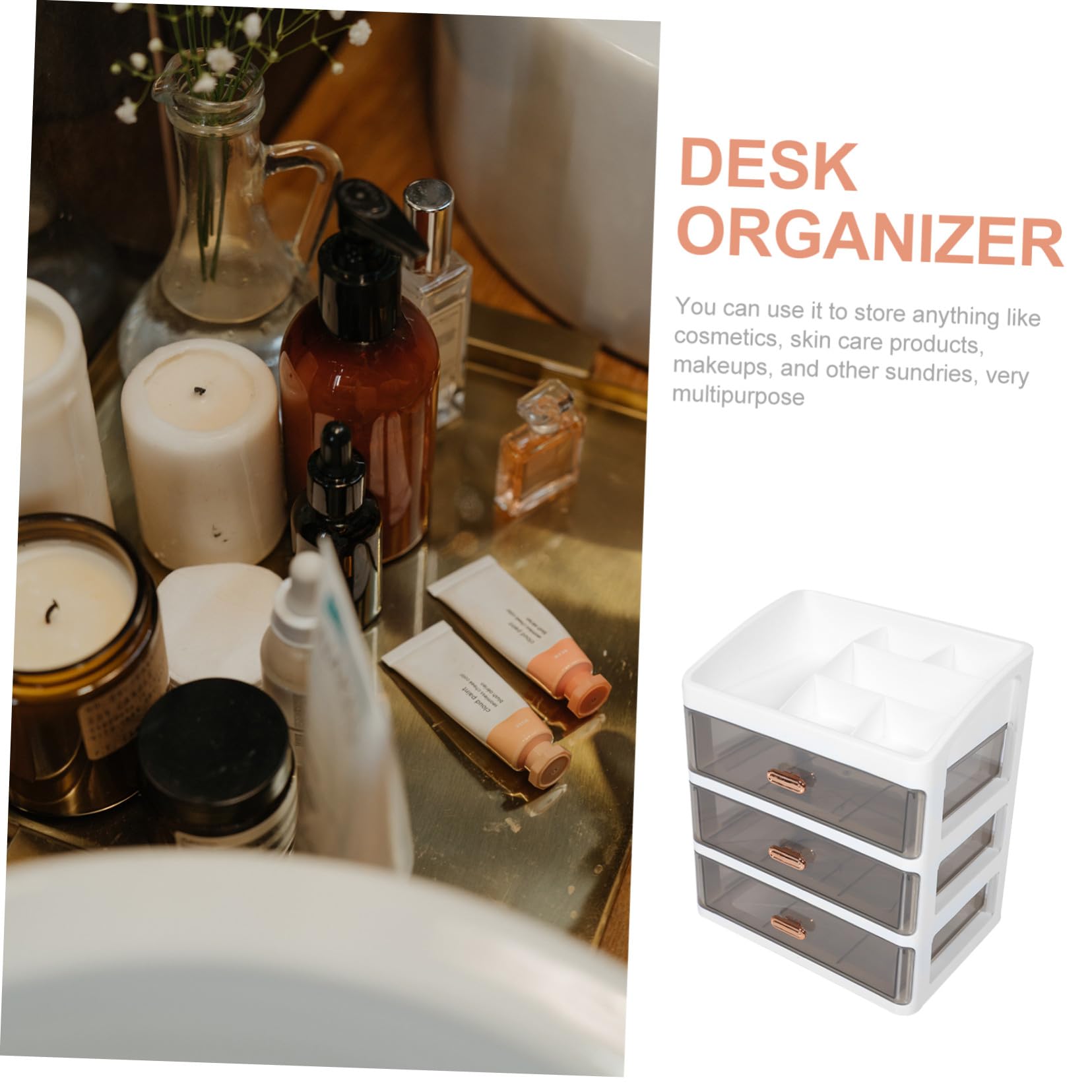 Aufbewahrungsbox für Kosmetik Schminkorganizer mit Aufbewahrungsschubladen Make-up-organizer aus Robustem für Schlafzimmer und Arbeitszimmer Kosmetikaufbewahrungsbox